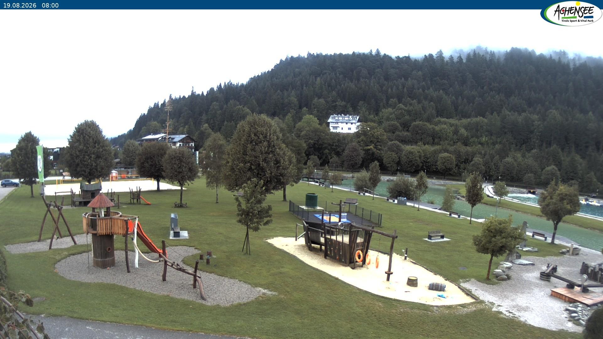Archived image Webcam Lake Achensee - beach in Achenkirch