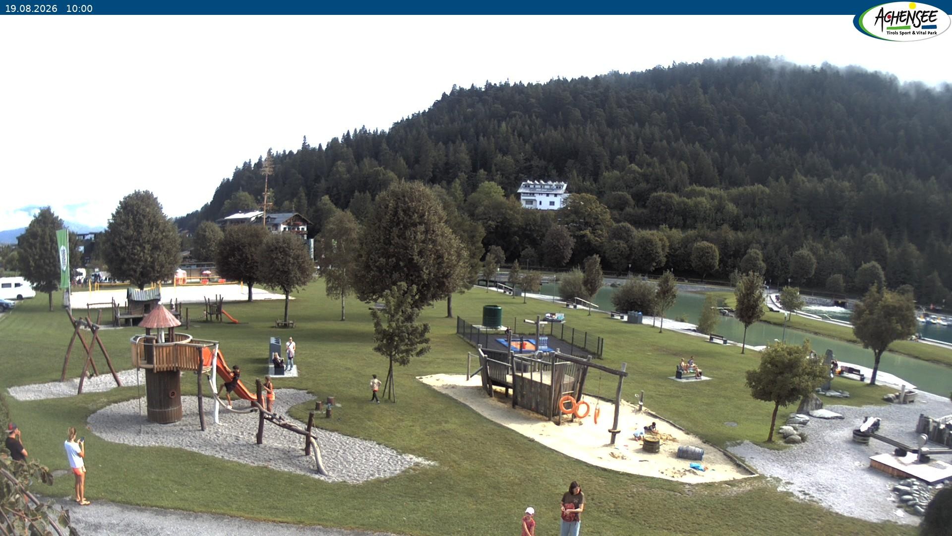 Archived image Webcam Lake Achensee - beach in Achenkirch