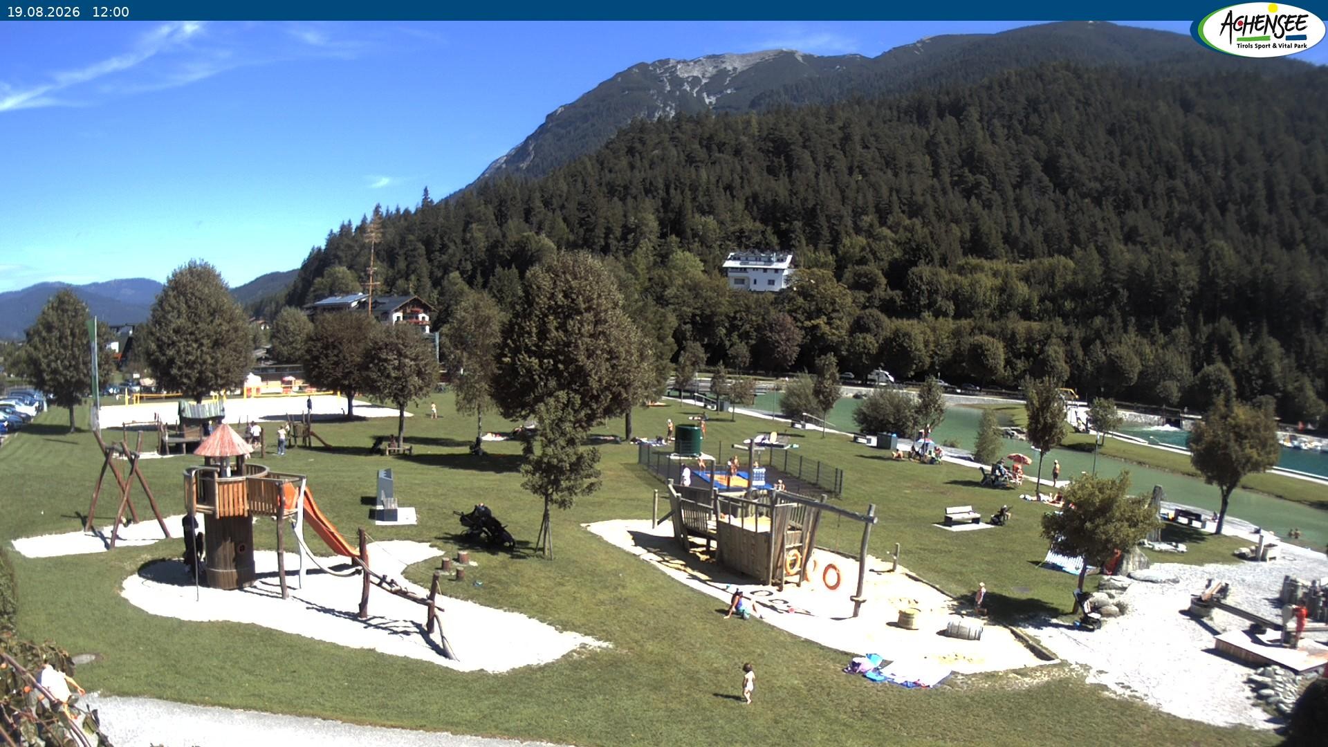 Archived image Webcam Lake Achensee - beach in Achenkirch