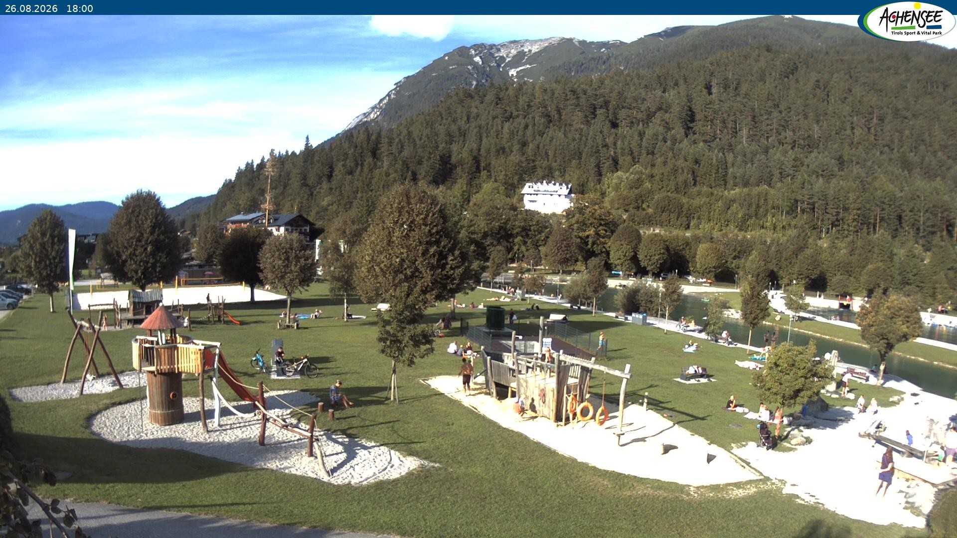 Archiv Foto Webcam Achensee - Badestrand in Achenkirch