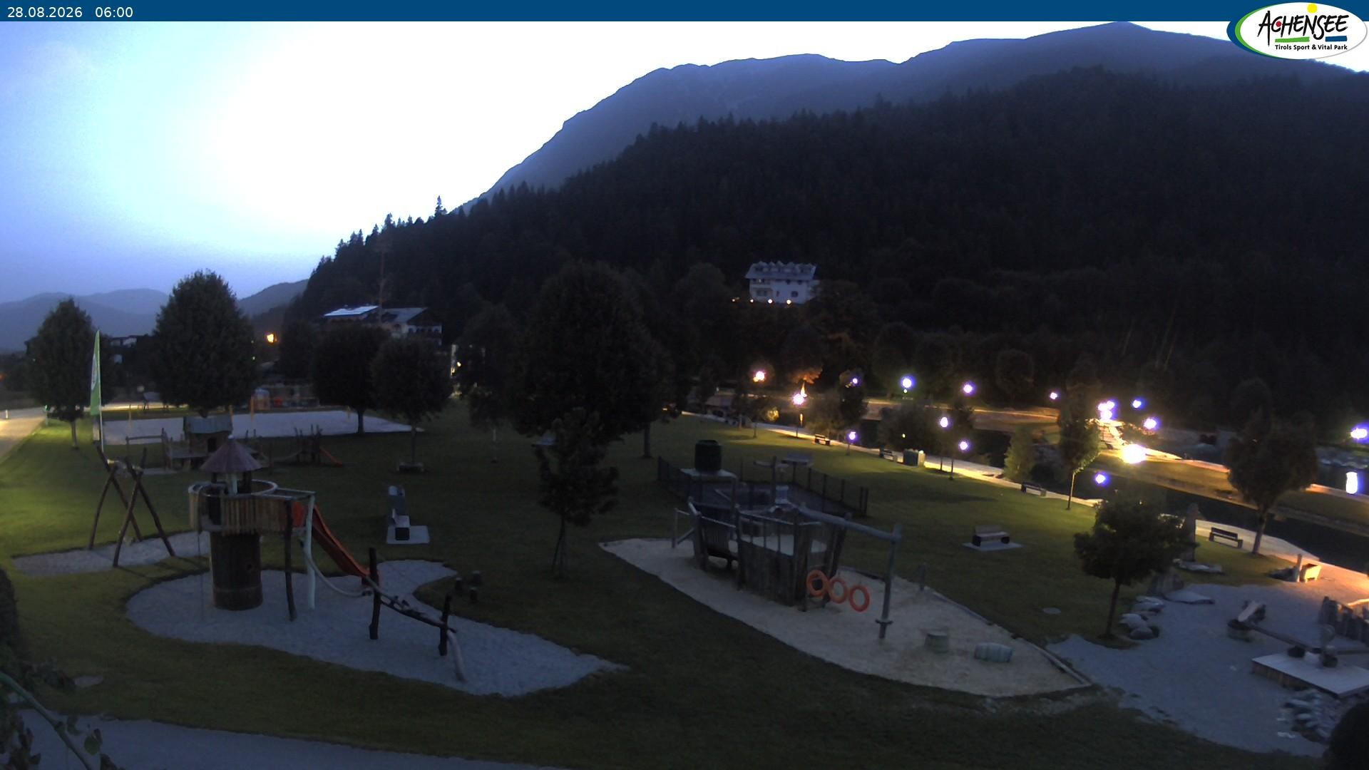 Archived image Webcam Lake Achensee - beach in Achenkirch