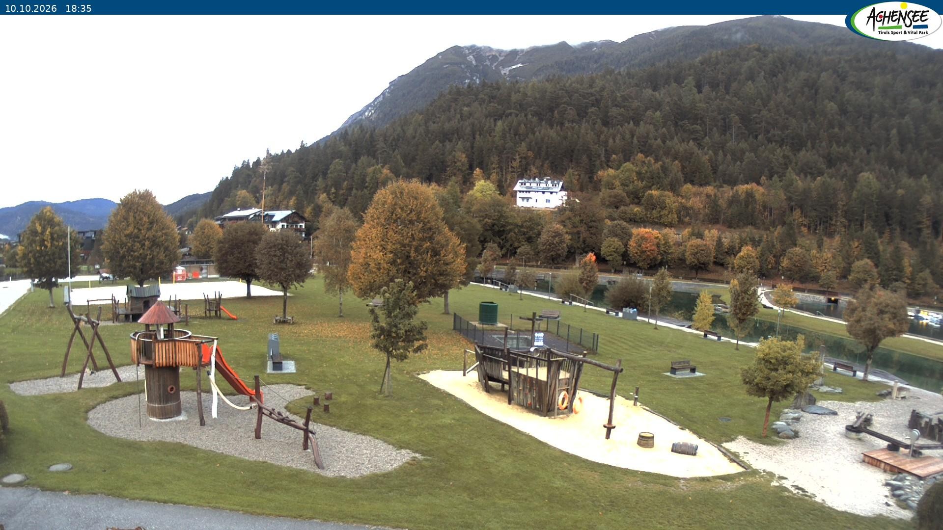 Archived image Webcam Lake Achensee - beach in Achenkirch