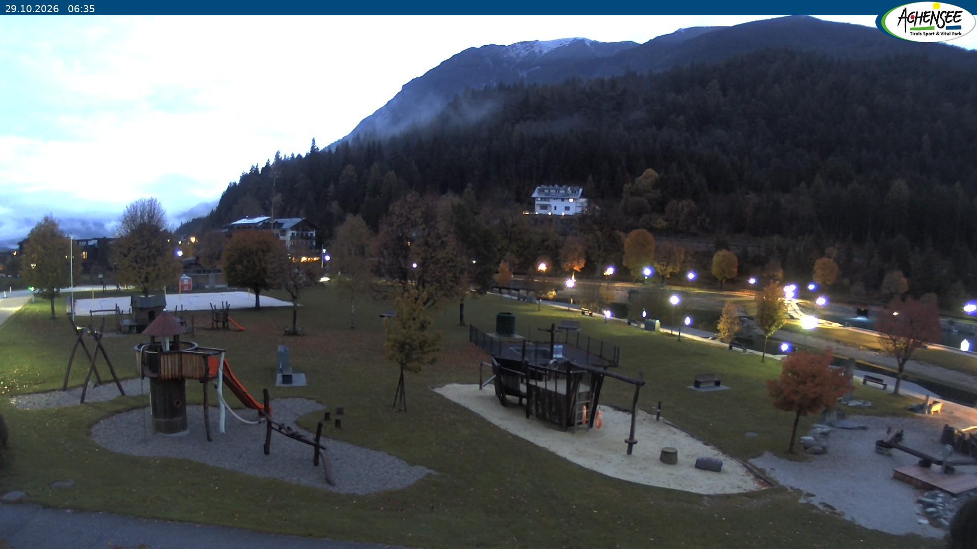 Archived image Webcam Lake Achensee - beach in Achenkirch