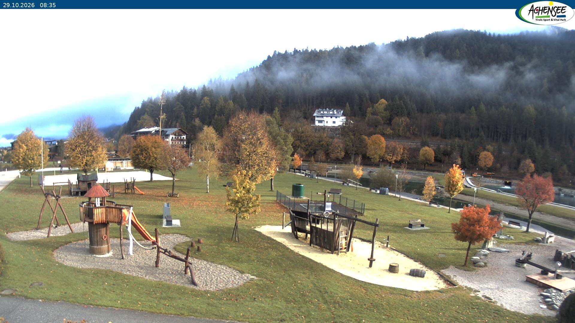 Archived image Webcam Lake Achensee - beach in Achenkirch