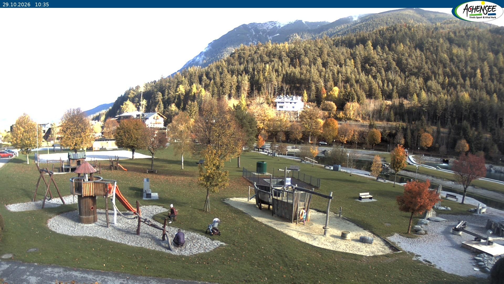 Archived image Webcam Lake Achensee - beach in Achenkirch