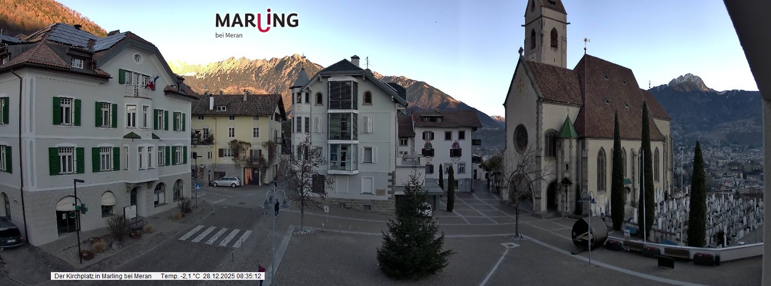 Archiv Foto Webcam Pfarrkirche Maria Himmelfahrt Marling