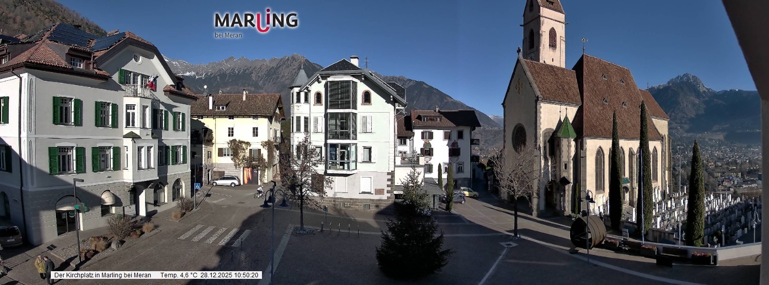 Archiv Foto Webcam Pfarrkirche Maria Himmelfahrt Marling