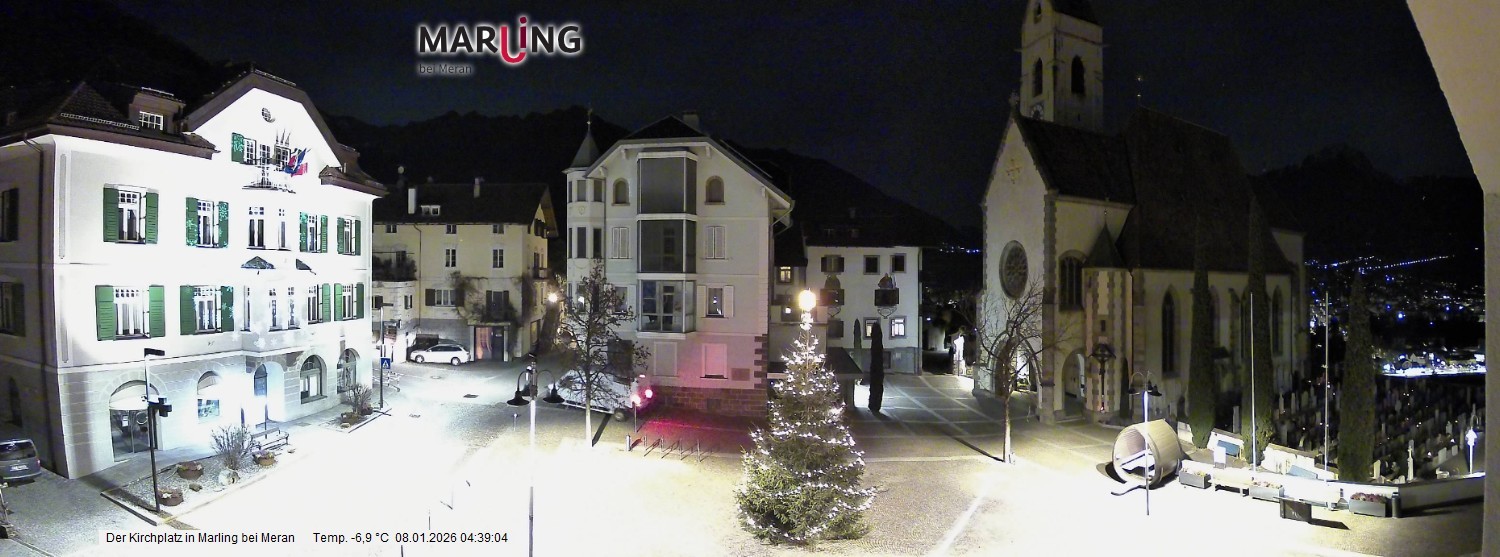 Archiv Foto Webcam Pfarrkirche Maria Himmelfahrt Marling