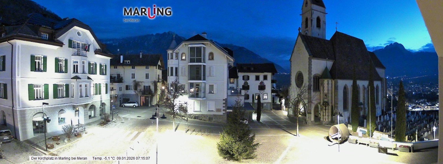 Archiv Foto Webcam Pfarrkirche Maria Himmelfahrt Marling