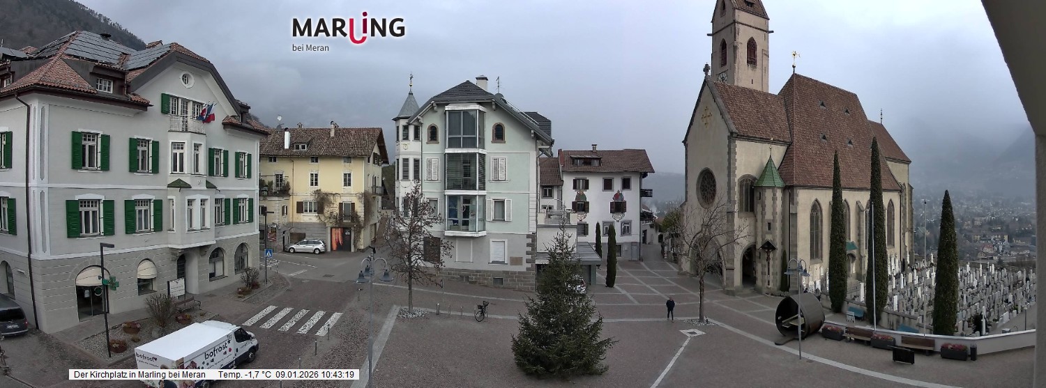 Archiv Foto Webcam Pfarrkirche Maria Himmelfahrt Marling