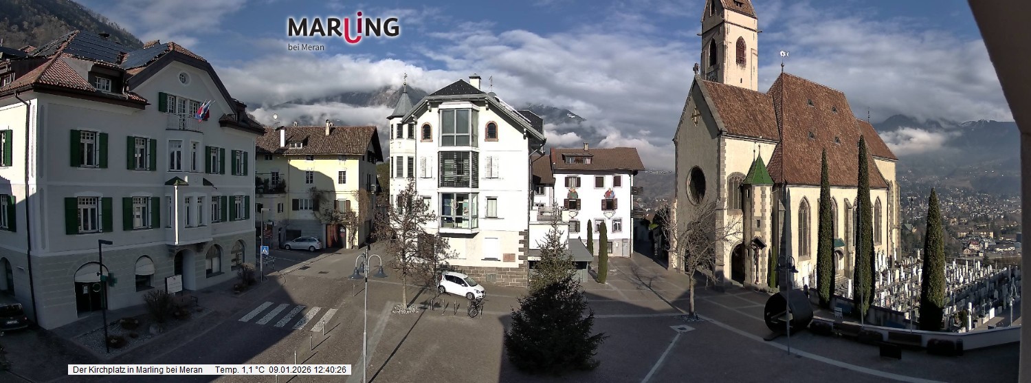 Archiv Foto Webcam Pfarrkirche Maria Himmelfahrt Marling
