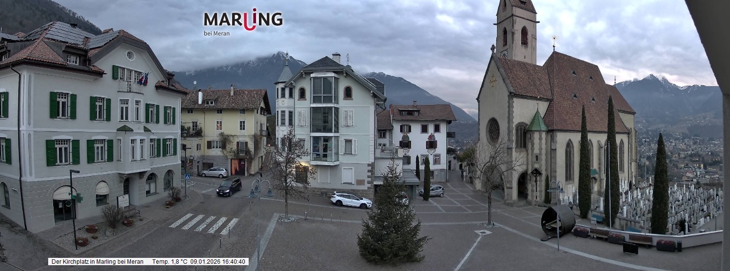 Archiv Foto Webcam Pfarrkirche Maria Himmelfahrt Marling