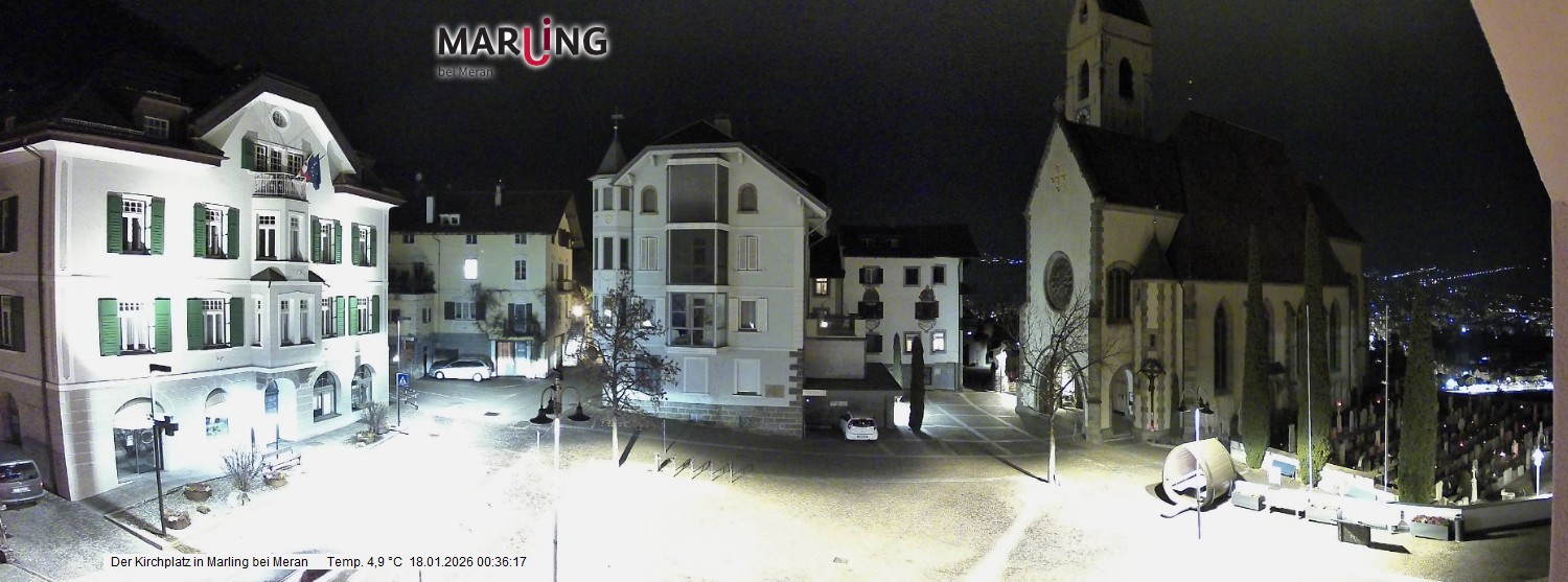 Archiv Foto Webcam Pfarrkirche Maria Himmelfahrt Marling
