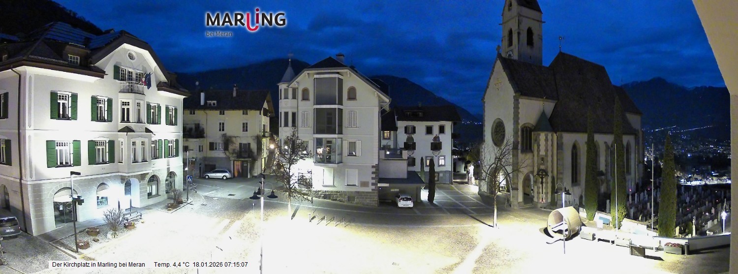 Archiv Foto Webcam Pfarrkirche Maria Himmelfahrt Marling