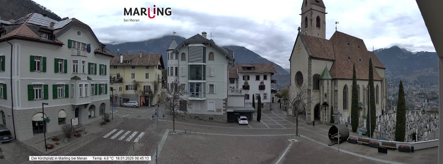 Archiv Foto Webcam Pfarrkirche Maria Himmelfahrt Marling