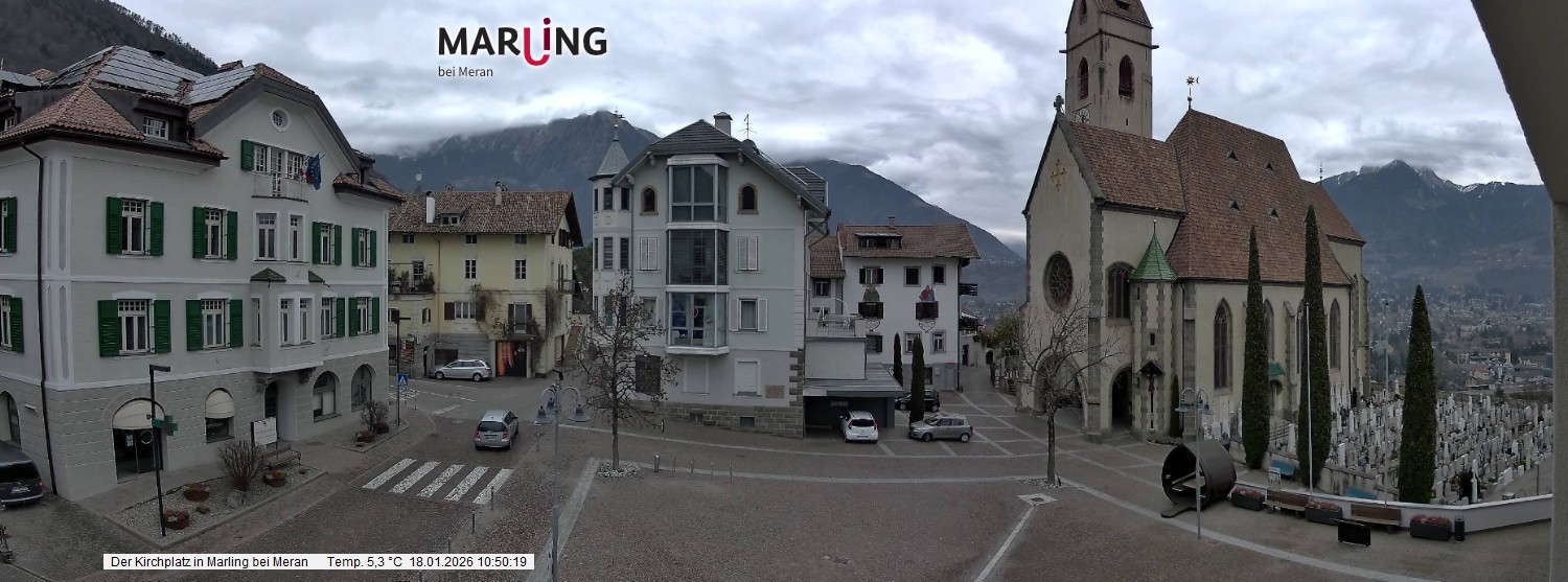 Archiv Foto Webcam Pfarrkirche Maria Himmelfahrt Marling