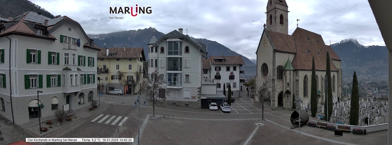 Archiv Foto Webcam Pfarrkirche Maria Himmelfahrt Marling