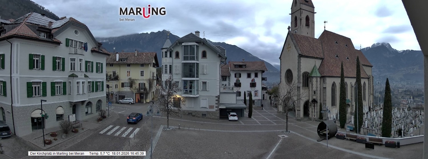 Archiv Foto Webcam Pfarrkirche Maria Himmelfahrt Marling