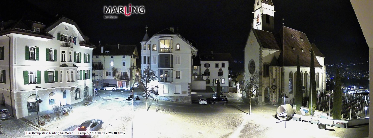 Archiv Foto Webcam Pfarrkirche Maria Himmelfahrt Marling