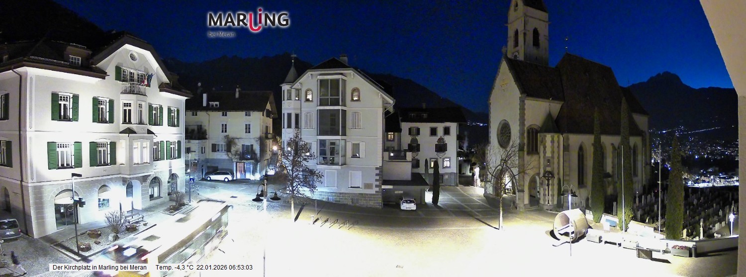 Archiv Foto Webcam Pfarrkirche Maria Himmelfahrt Marling