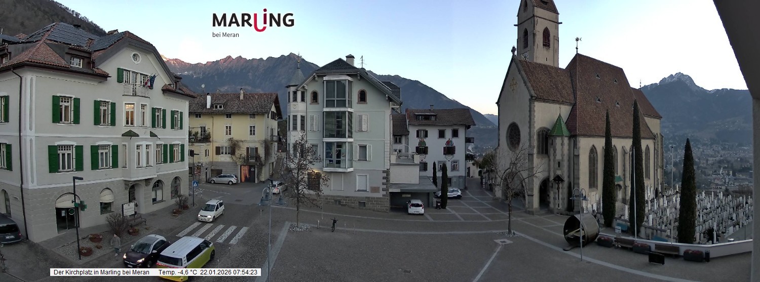 Archiv Foto Webcam Pfarrkirche Maria Himmelfahrt Marling