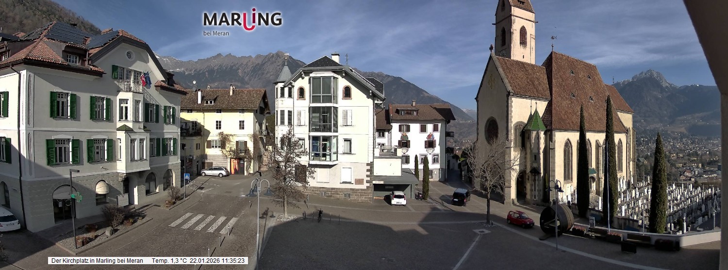 Archiv Foto Webcam Pfarrkirche Maria Himmelfahrt Marling