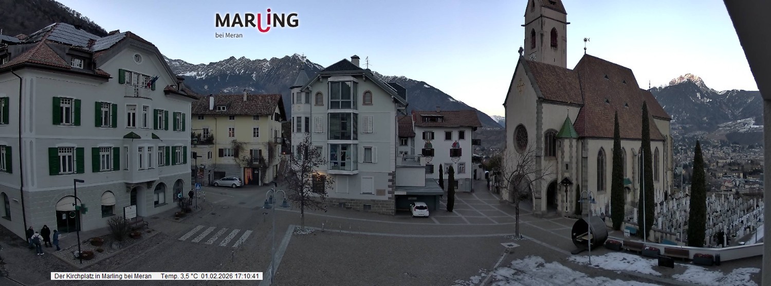 Archiv Foto Webcam Pfarrkirche Maria Himmelfahrt Marling