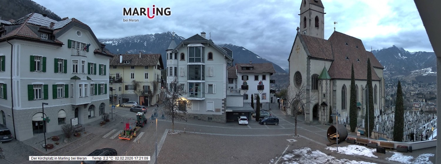 Archiv Foto Webcam Pfarrkirche Maria Himmelfahrt Marling