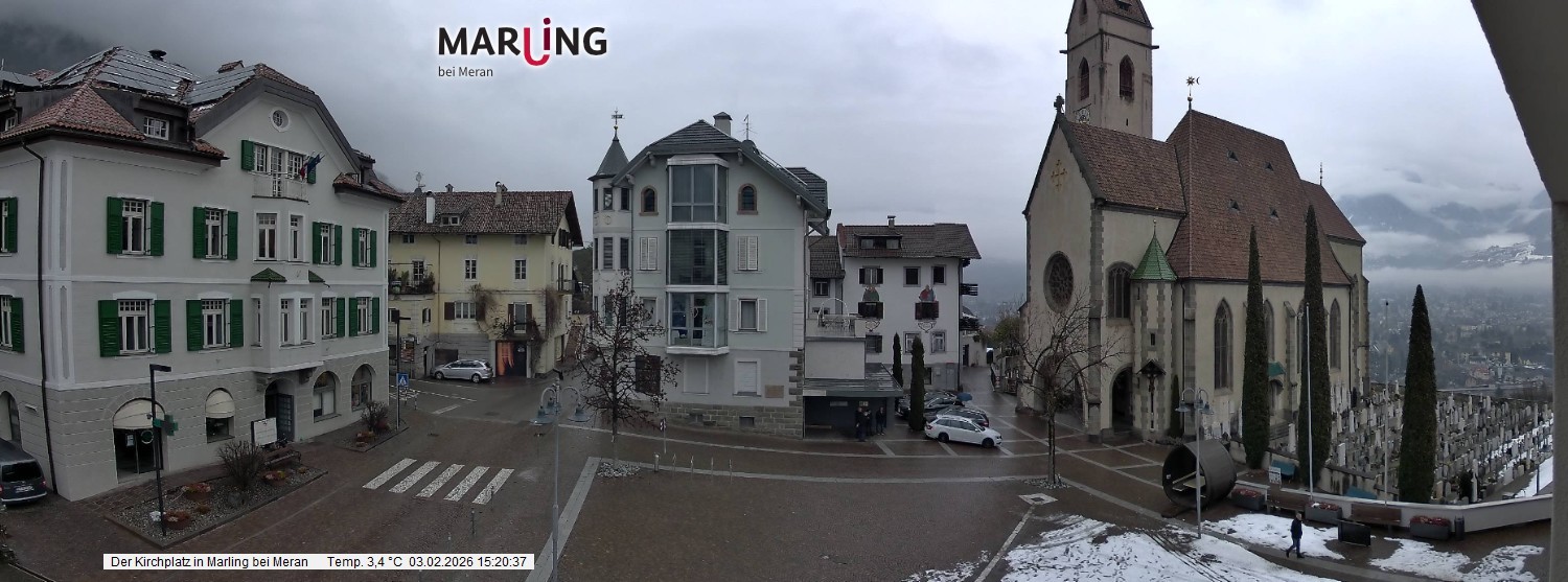 Archiv Foto Webcam Pfarrkirche Maria Himmelfahrt Marling