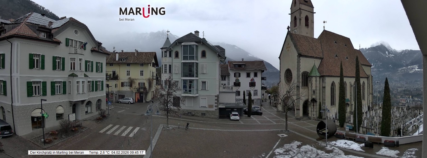 Archiv Foto Webcam Pfarrkirche Maria Himmelfahrt Marling