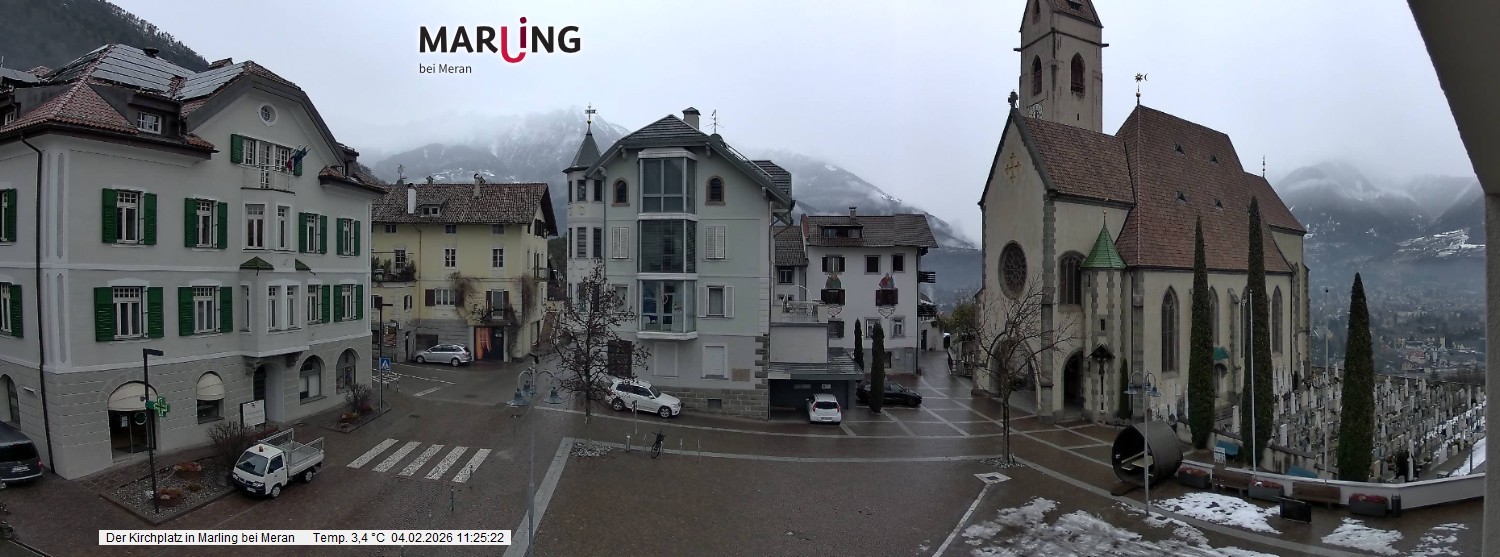 Archiv Foto Webcam Pfarrkirche Maria Himmelfahrt Marling