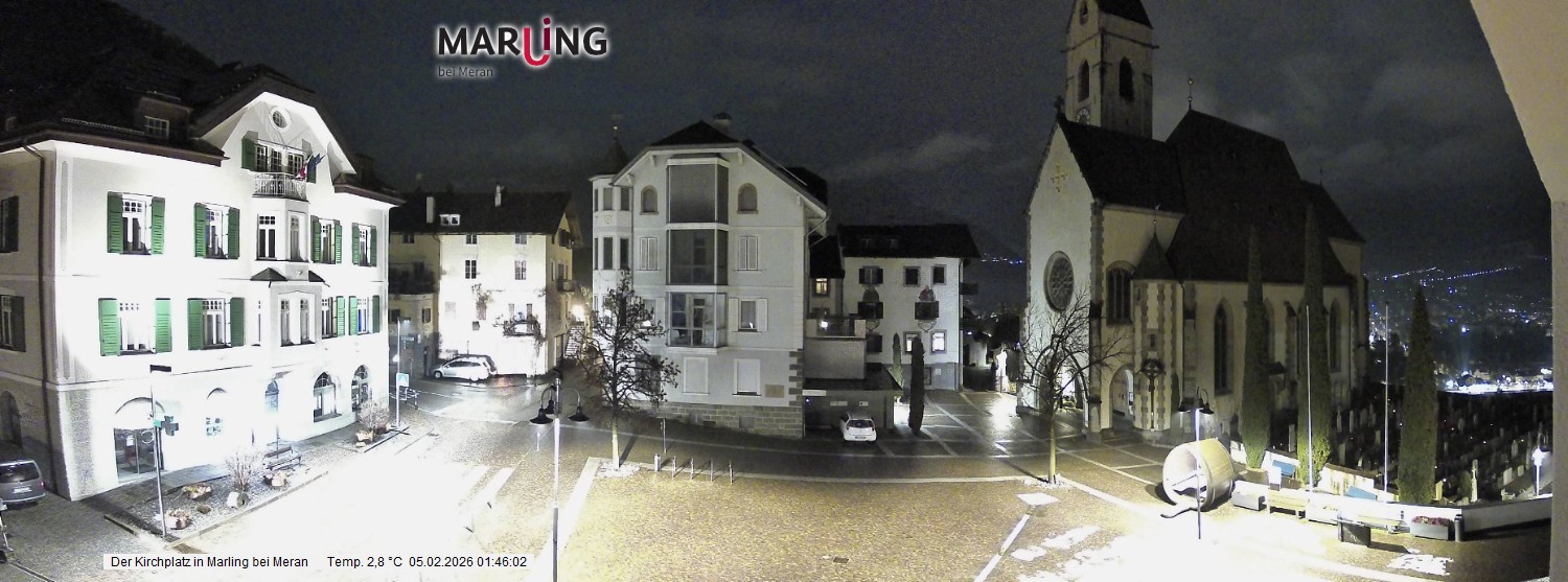 Archived image Webcam Marling - Piazza Chiesa