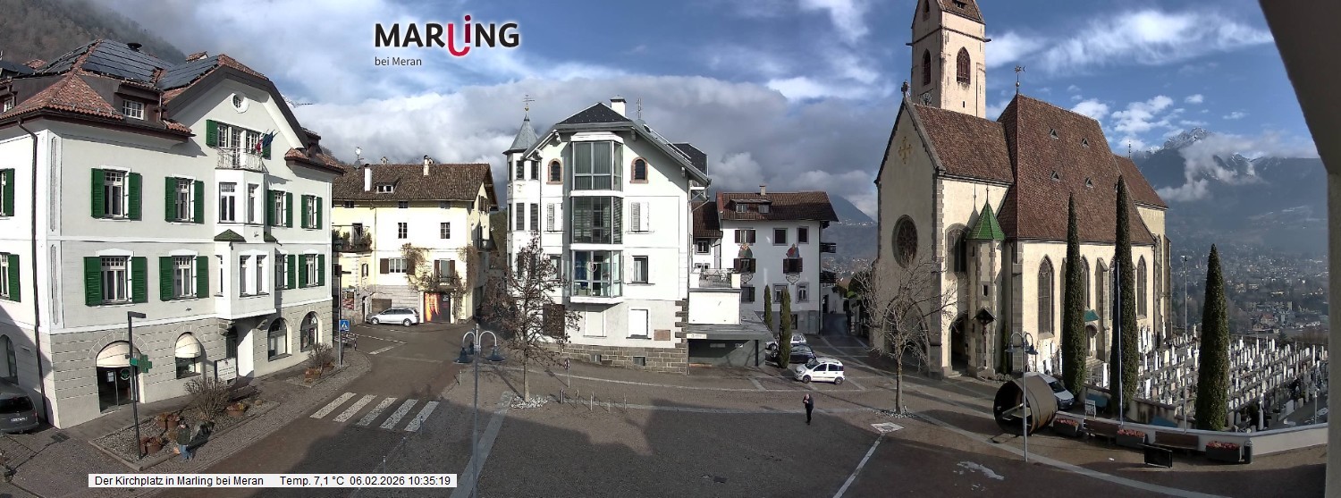 Archiv Foto Webcam Pfarrkirche Maria Himmelfahrt Marling