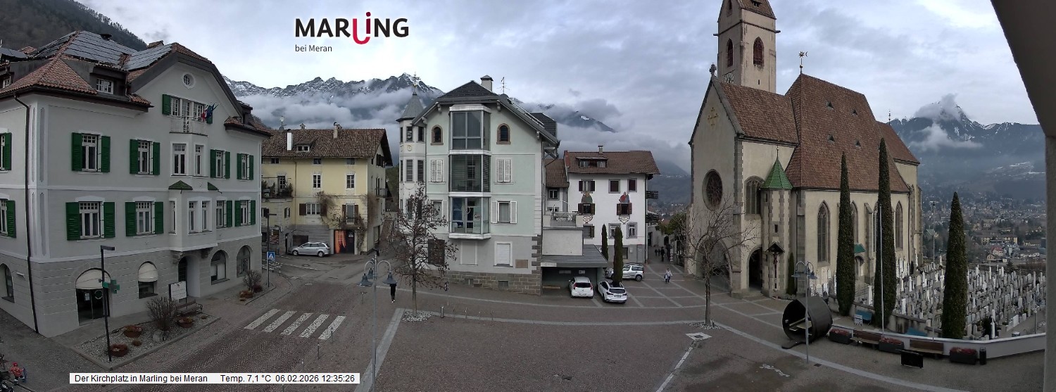 Archiv Foto Webcam Pfarrkirche Maria Himmelfahrt Marling