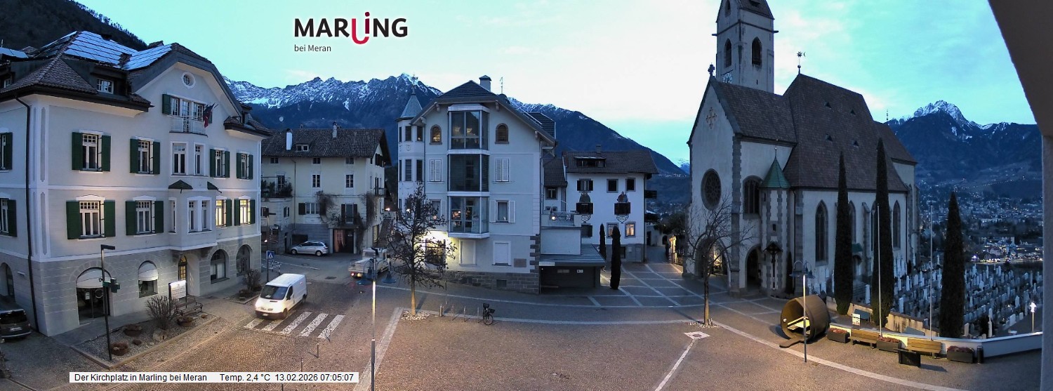 Archiv Foto Webcam Pfarrkirche Maria Himmelfahrt Marling