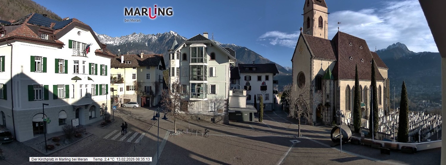 Archiv Foto Webcam Pfarrkirche Maria Himmelfahrt Marling