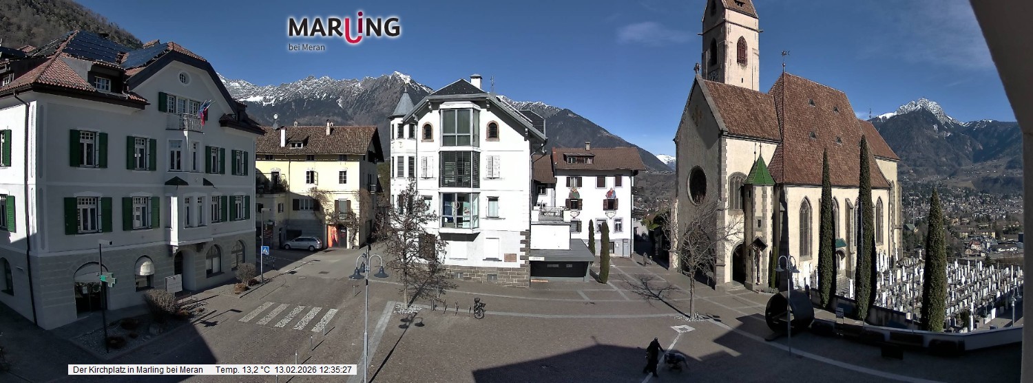 Archiv Foto Webcam Pfarrkirche Maria Himmelfahrt Marling