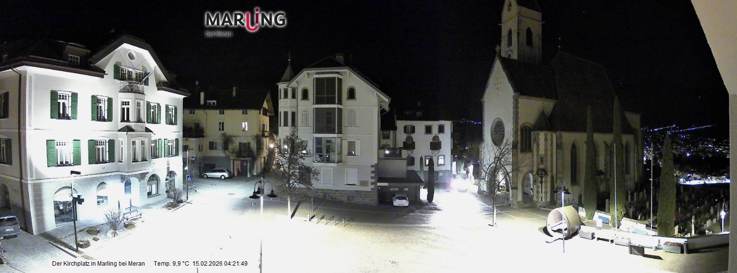 Archived image Webcam Marling - Piazza Chiesa