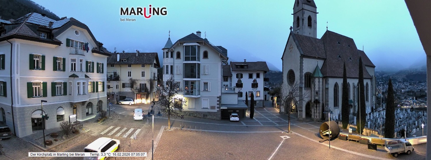 Archiv Foto Webcam Pfarrkirche Maria Himmelfahrt Marling