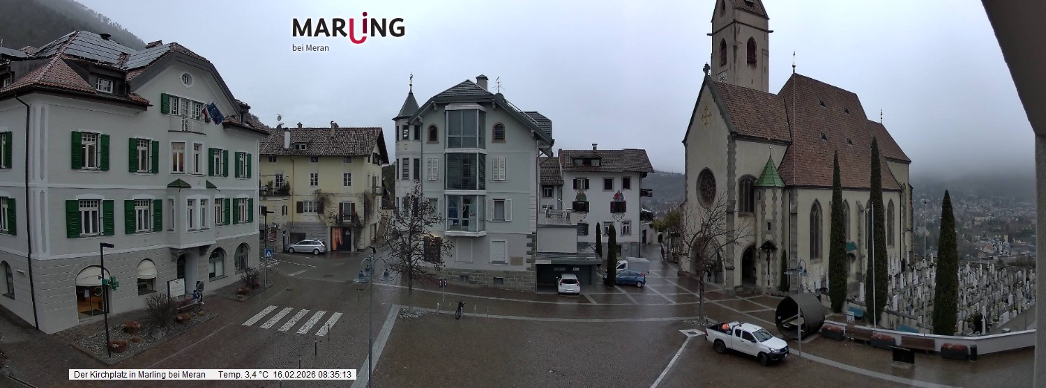 Archiv Foto Webcam Pfarrkirche Maria Himmelfahrt Marling