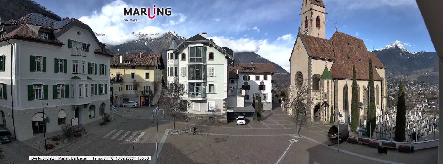 Archiv Foto Webcam Pfarrkirche Maria Himmelfahrt Marling