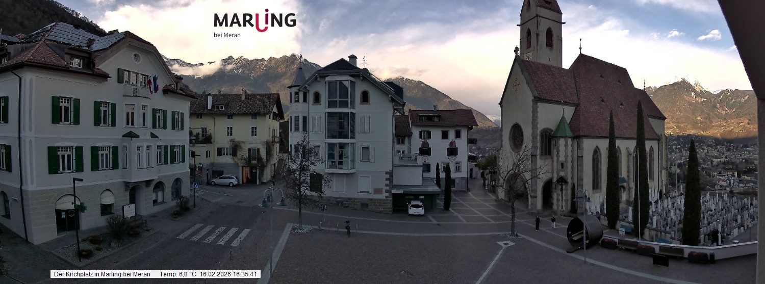 Archiv Foto Webcam Pfarrkirche Maria Himmelfahrt Marling