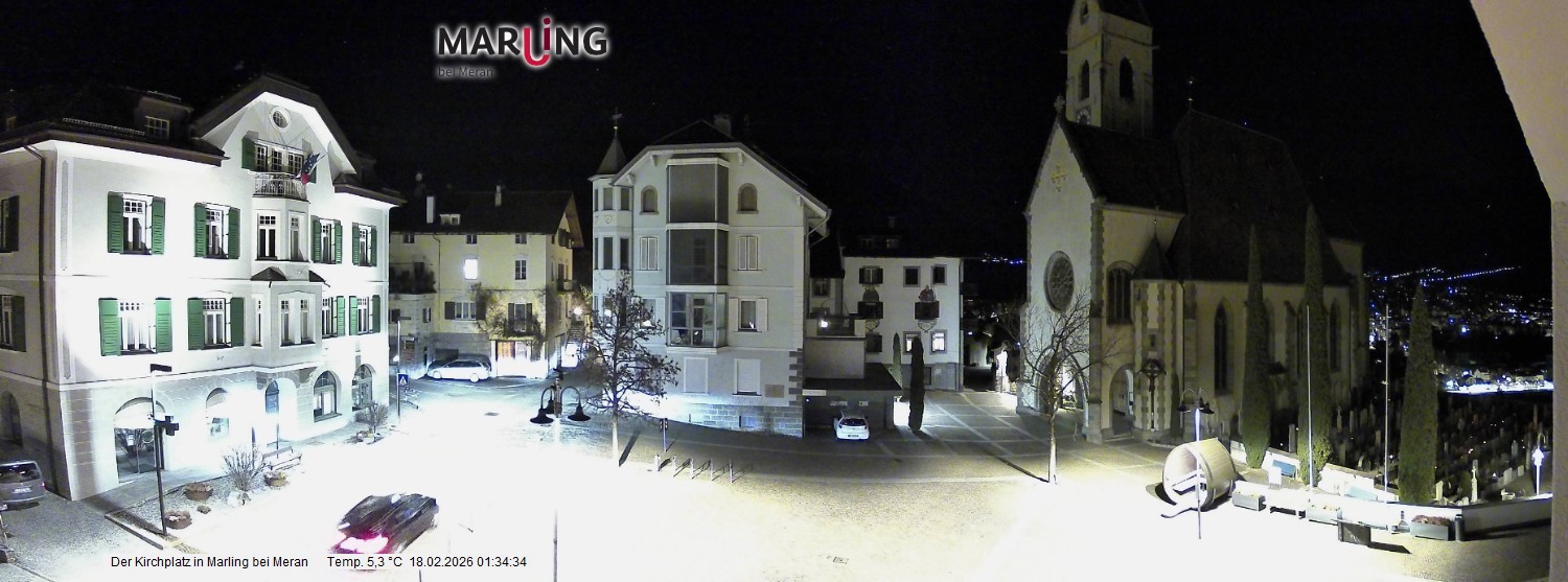 Archived image Webcam Marling - Piazza Chiesa