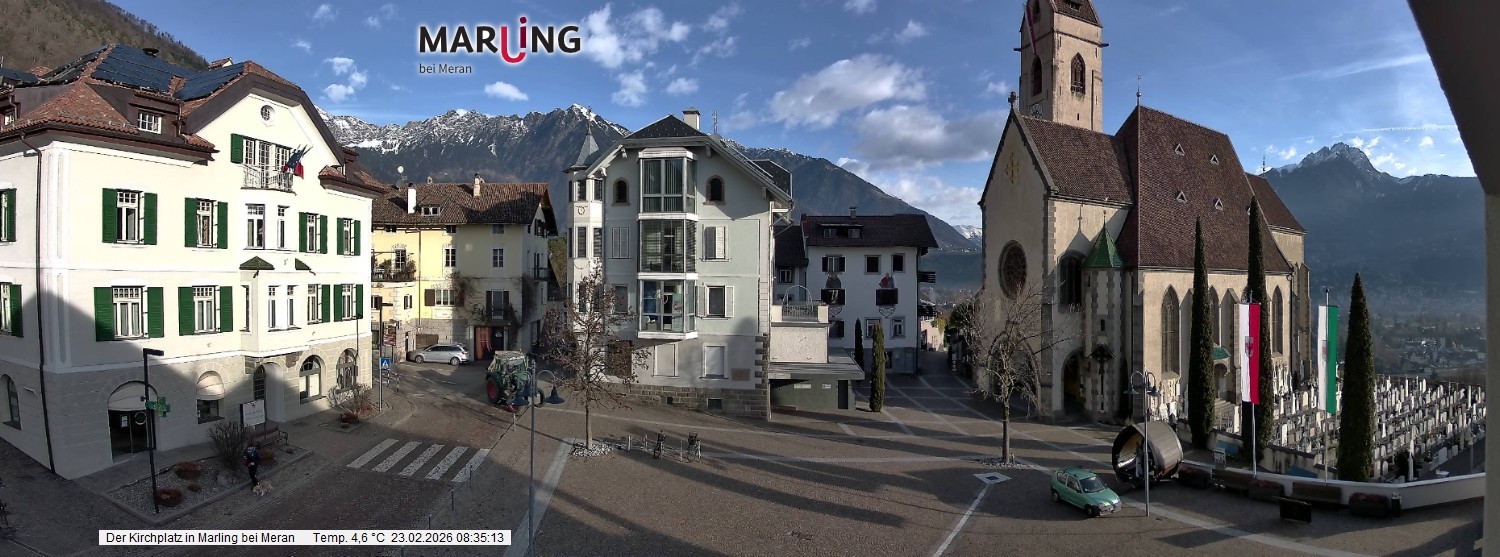 Archiv Foto Webcam Pfarrkirche Maria Himmelfahrt Marling