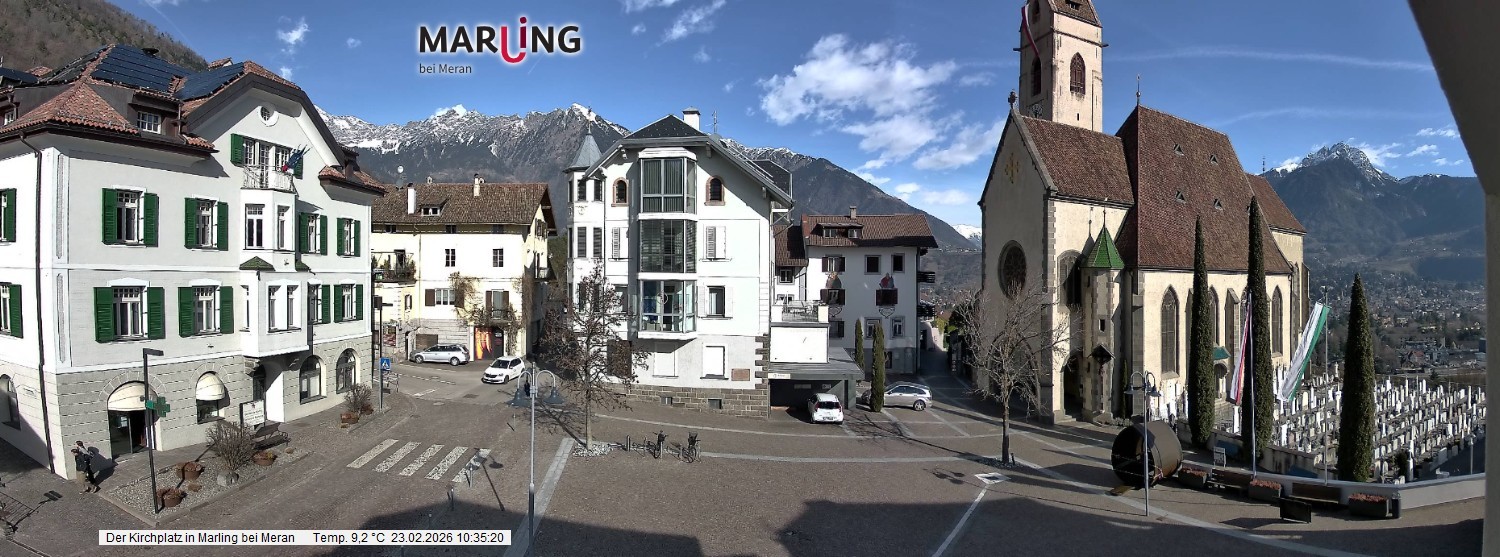 Archiv Foto Webcam Pfarrkirche Maria Himmelfahrt Marling