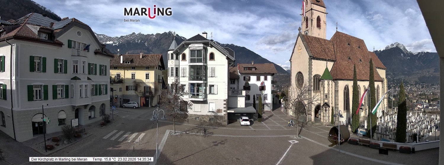 Archiv Foto Webcam Pfarrkirche Maria Himmelfahrt Marling
