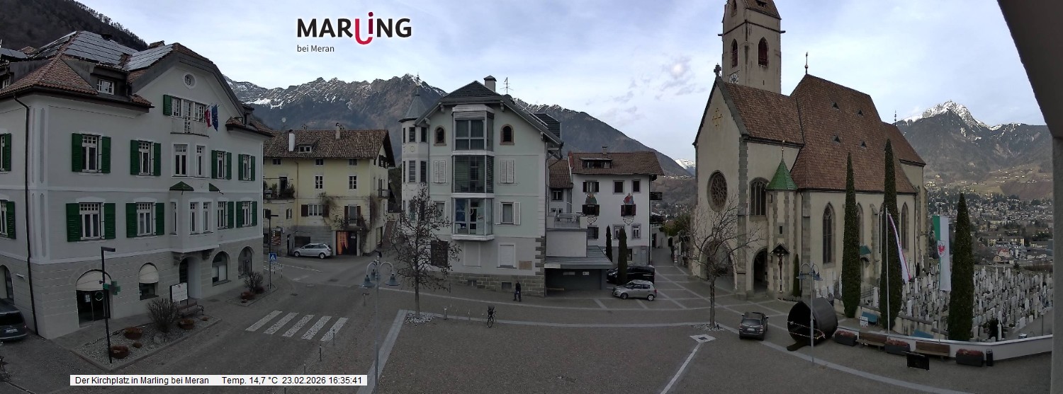 Archiv Foto Webcam Pfarrkirche Maria Himmelfahrt Marling