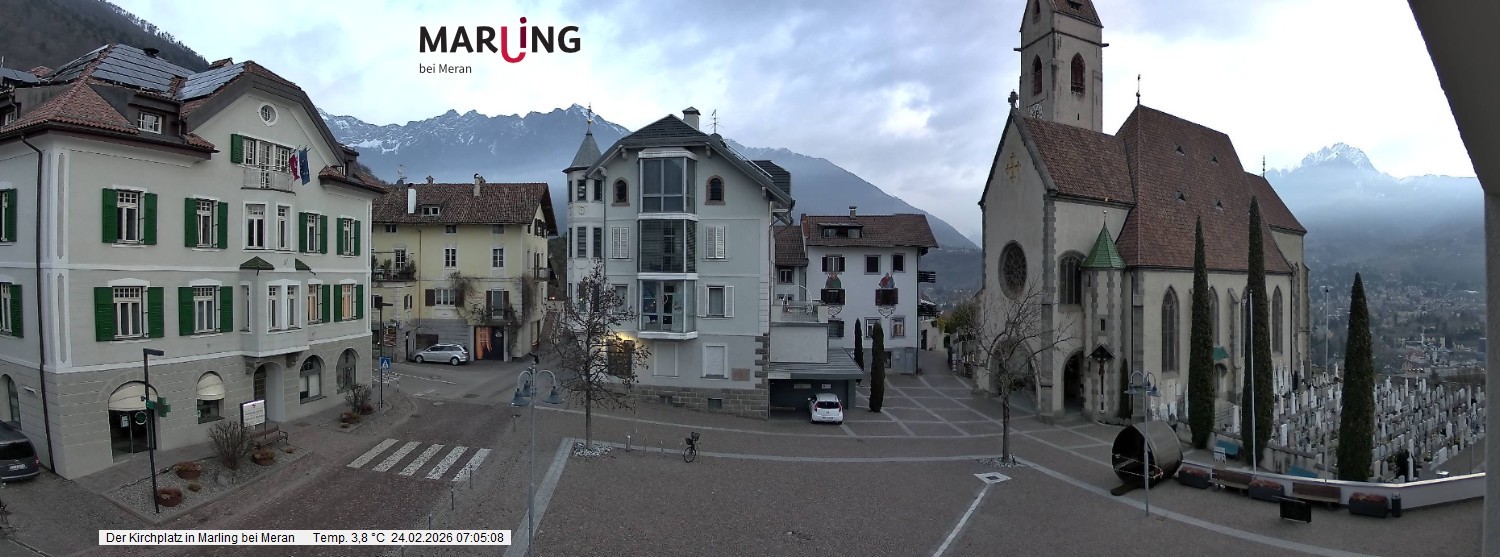 Archiv Foto Webcam Pfarrkirche Maria Himmelfahrt Marling