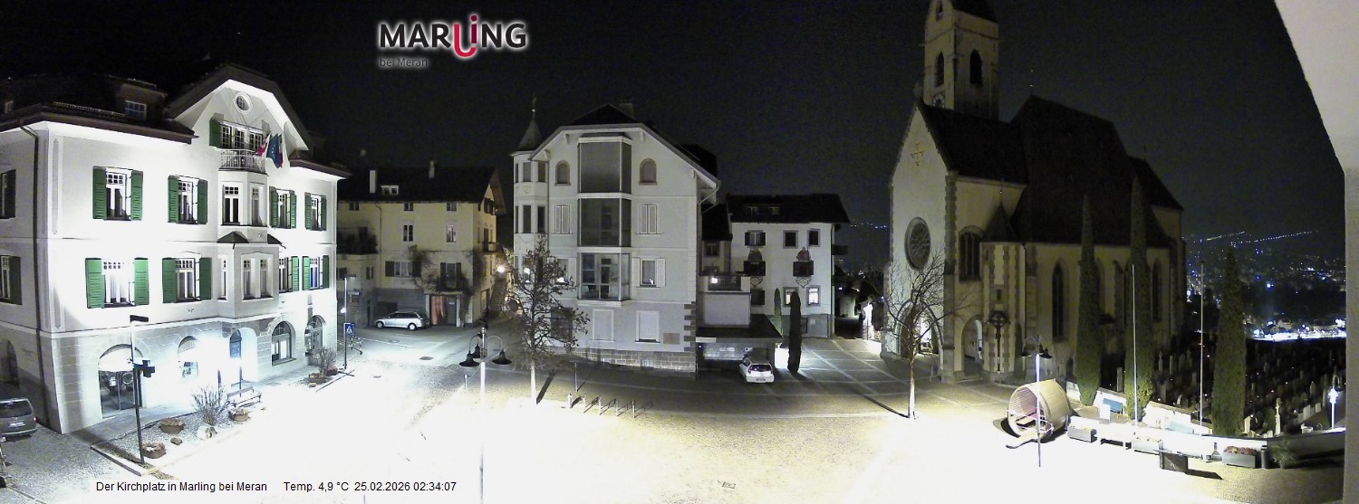 Archiv Foto Webcam Pfarrkirche Maria Himmelfahrt Marling