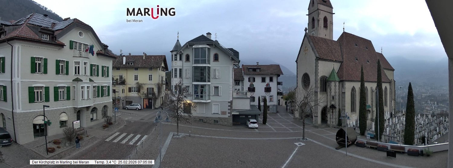 Archiv Foto Webcam Pfarrkirche Maria Himmelfahrt Marling